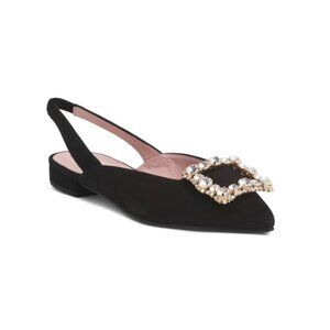 PRETTY BALLERINAS Black Made In Spain Clementine Slingback Flats